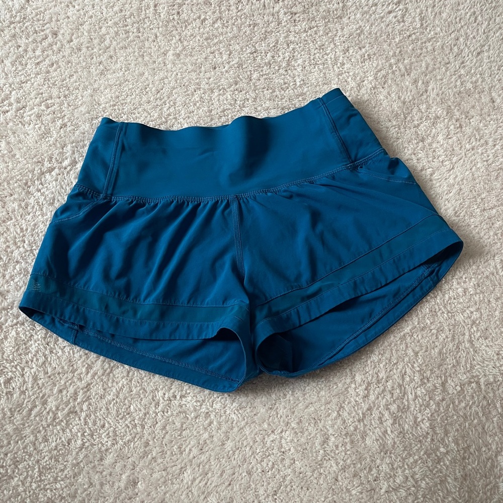 Blue Lululemon shorts size 4